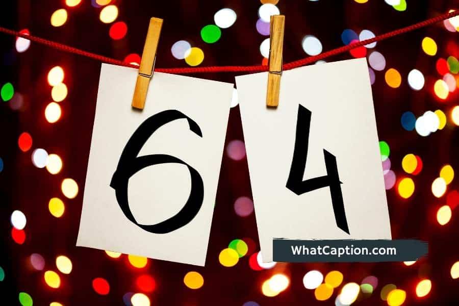 64th Birthday Captions