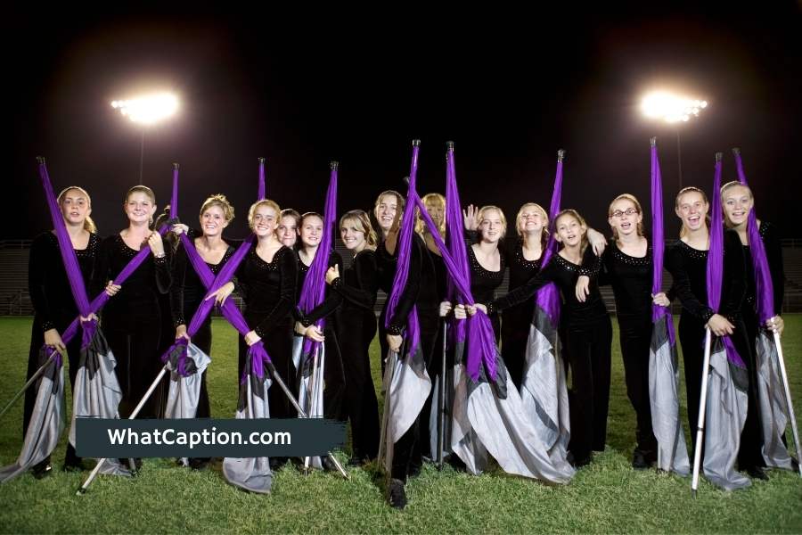 Color guard Captions for Instagram