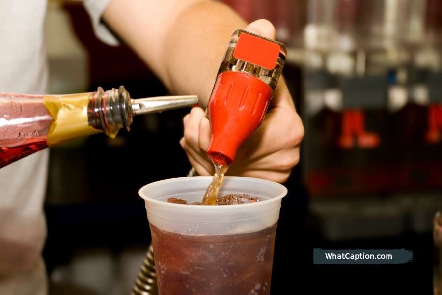 Drink mixing instagram caption